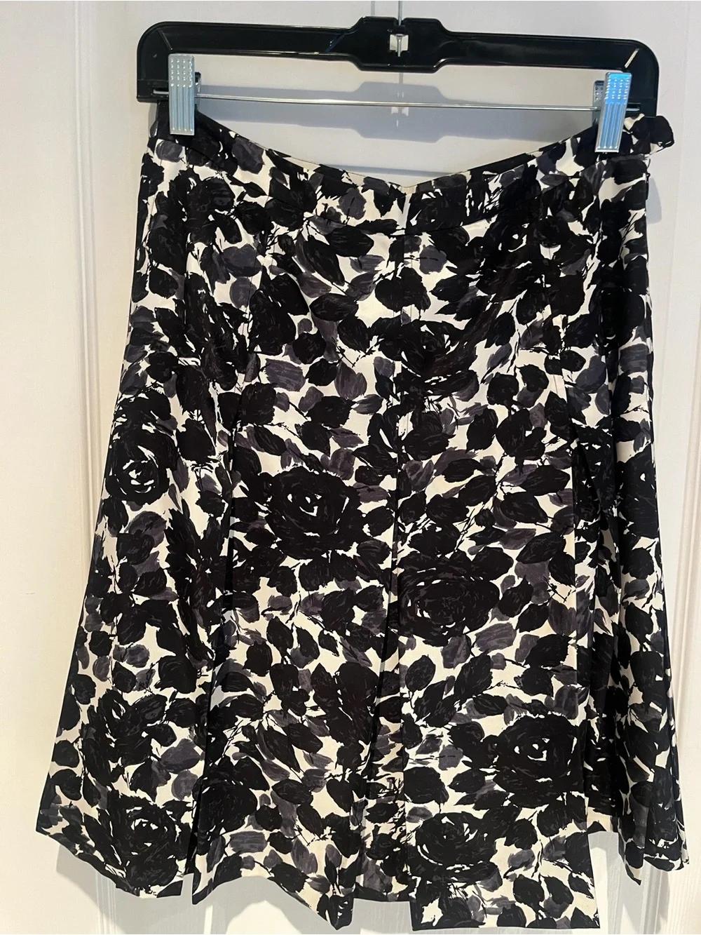 J. Crew Monochrome Floral A-Line Skirt